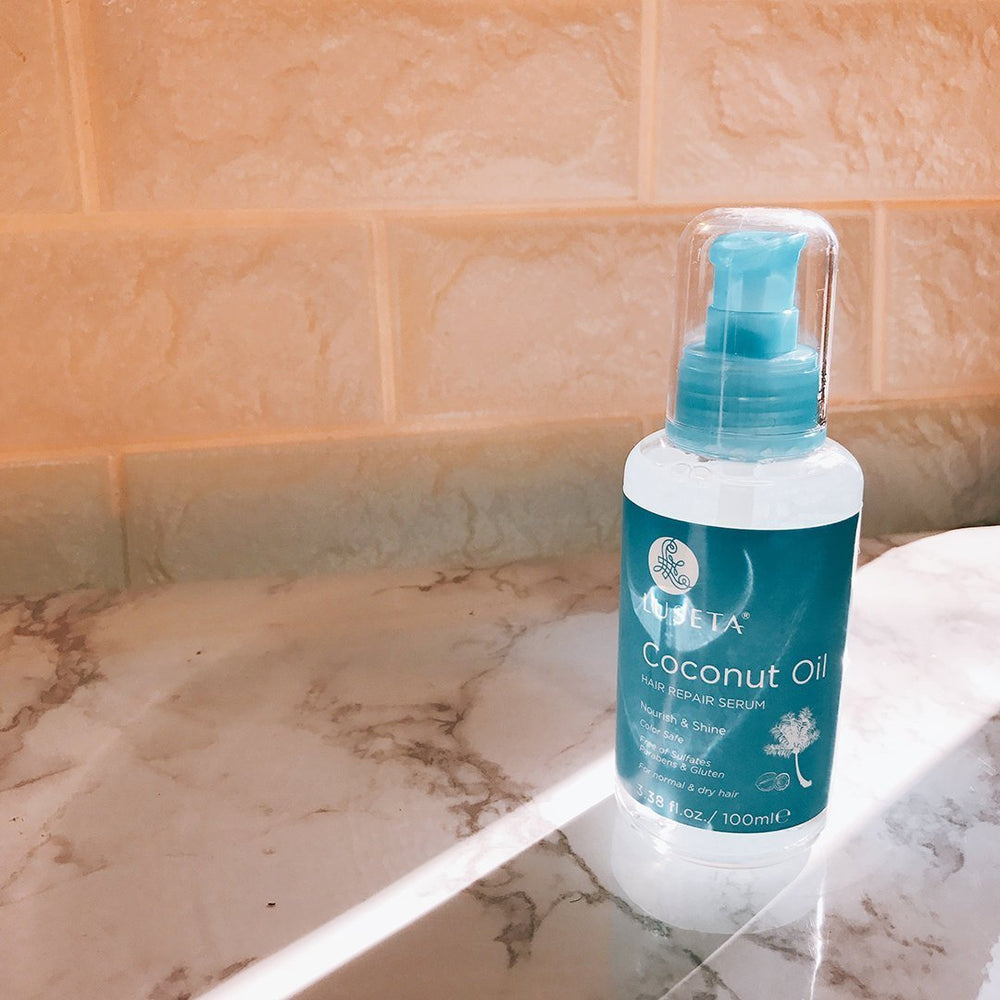 Shampoing sans sulfate Luseta, nettoyage doux compatible avec les couleurs.