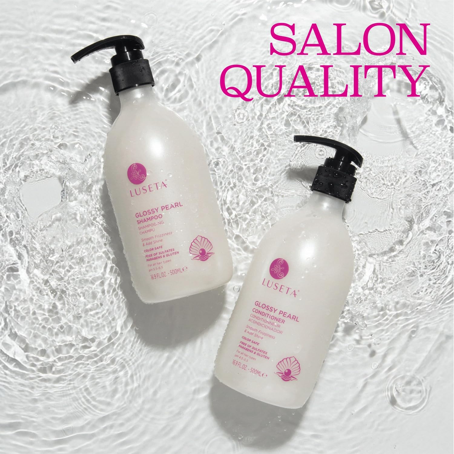 L Luseta Shampoing Perle Brillante - mousse légère et hydratante.