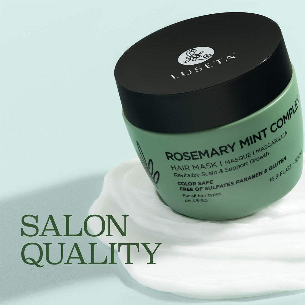 Texture crèmeuse du masque Luseta romarin-menthe pour hydratation