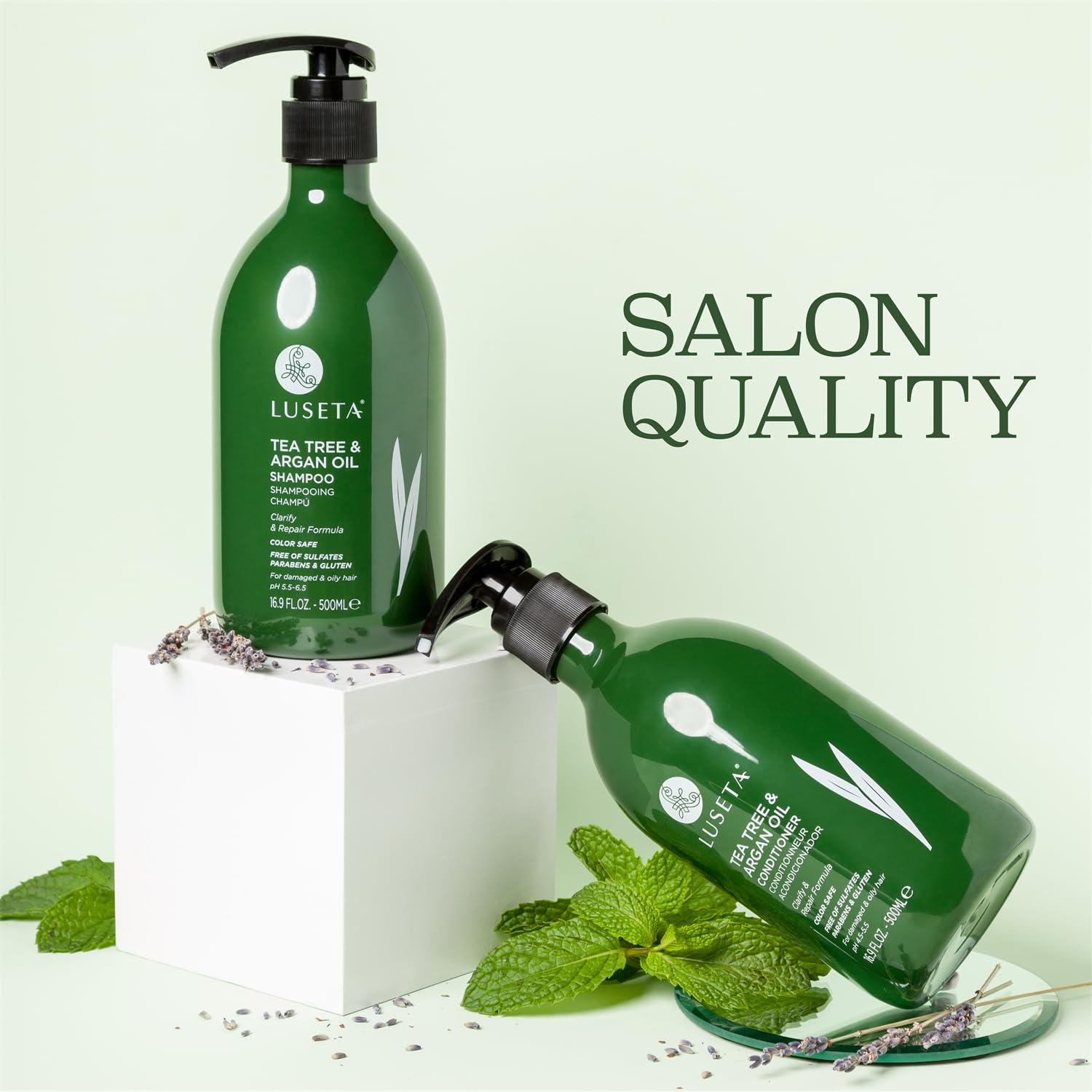 Luseta usage pour hommes et femmes arbre à thé argan, soin polyvalent au quotidien.