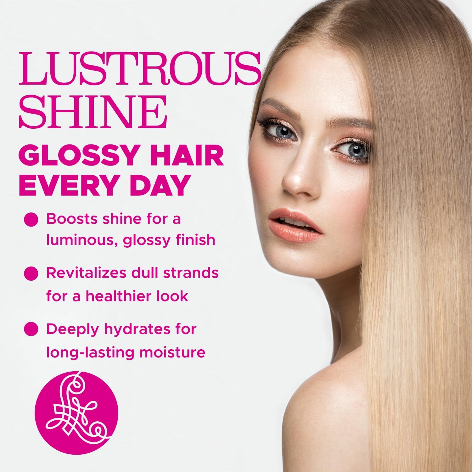 Luseta Glossy Pearl Conditioner bottle with color-protected label signaling safe use