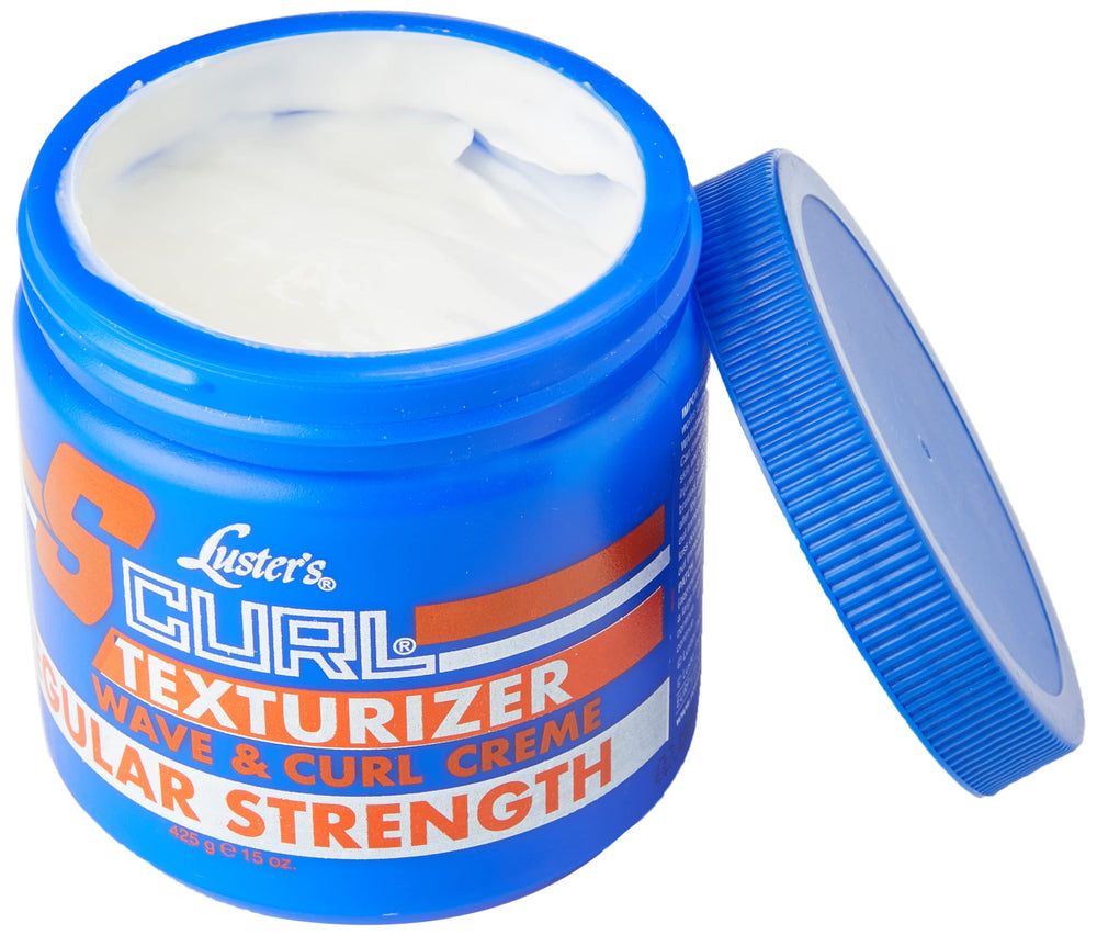 Luster S Curl Texturizer Crème — démonstration de définition des ondulations après application.