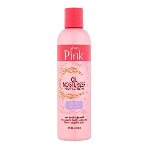 Lusters Pink soin nourrissant pour cheveux, bouteille pratique pour stylage.