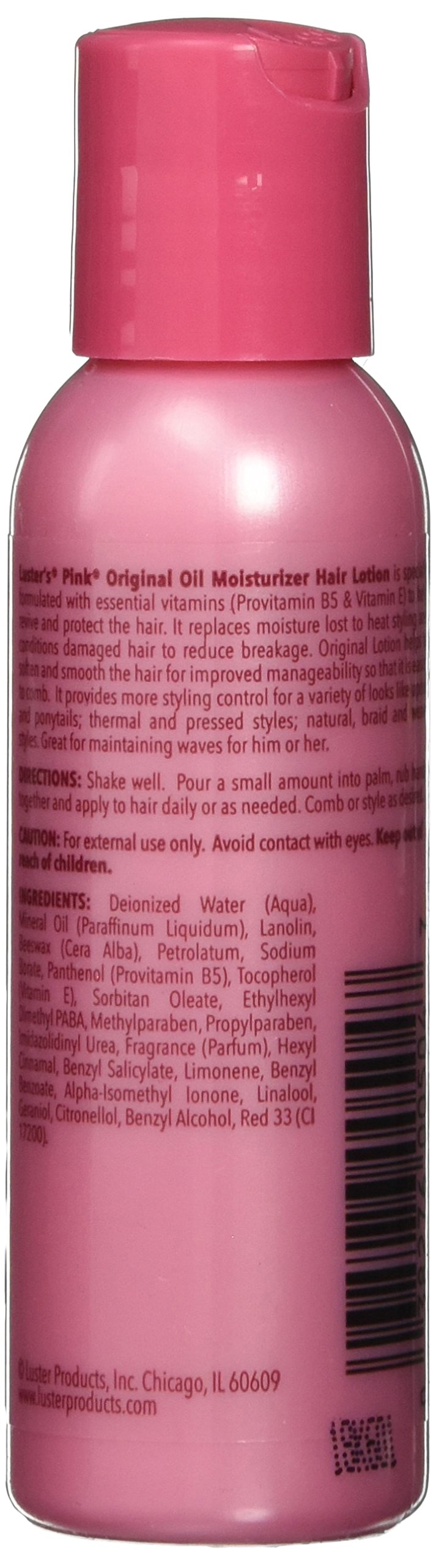 Application-cheveux: Luster's Pink Oil Moisturizer offre douceur et brillance.