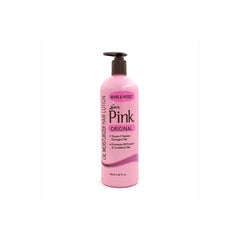 Luster's Pink Oil Moisturizer en flacon-pompe, hydrate et nourrit les cheveux en profondeur.