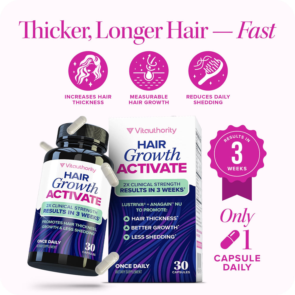 Lustriva – vitamine C et Biotine, nourrissant les follicules pour des cheveux sains