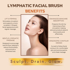Brosse LuuLoop pour massage lymphatique du visage favorisant le dégonflement et l’éclat.