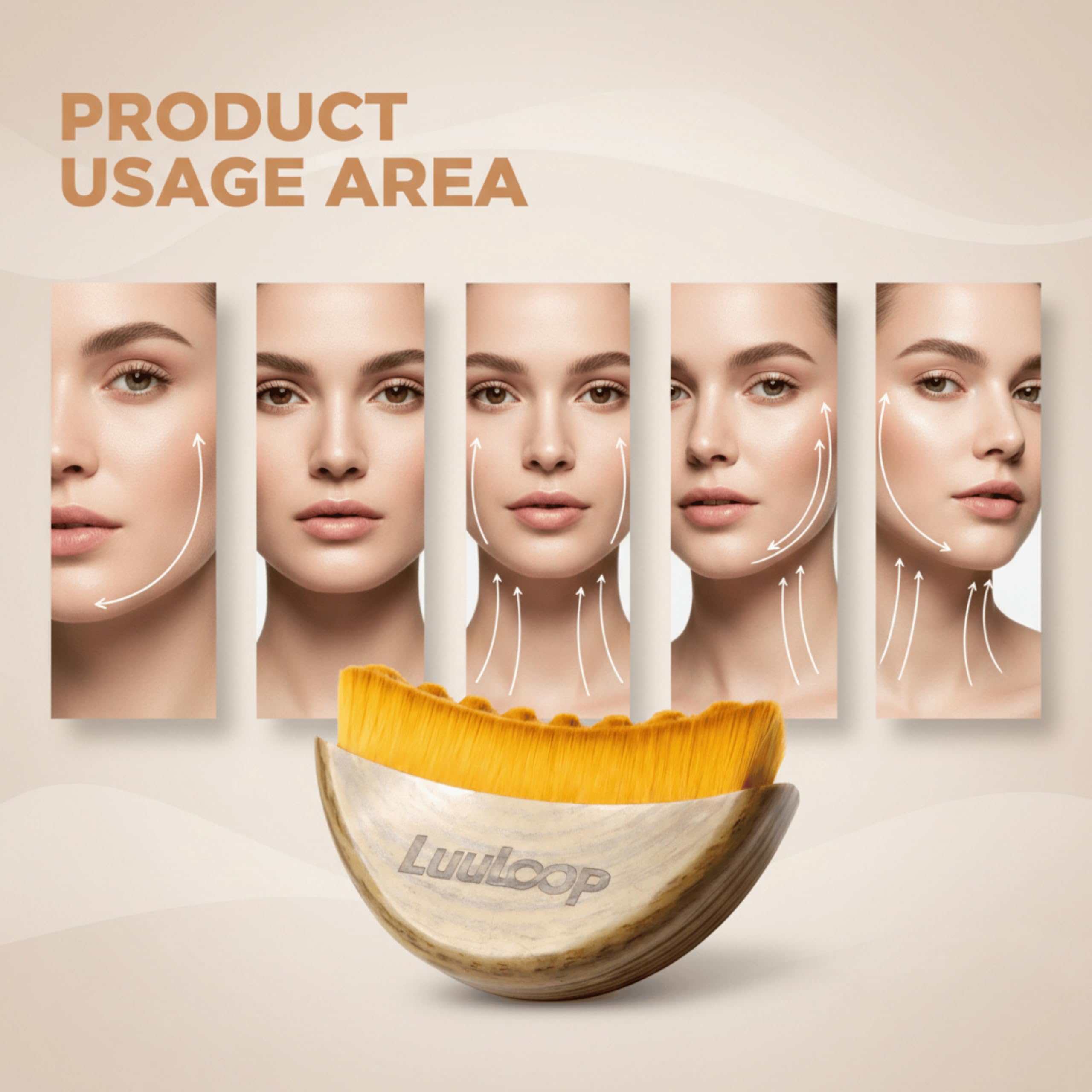 Brosse LuuLoop routine détox quotidienne pour une peau tonique.