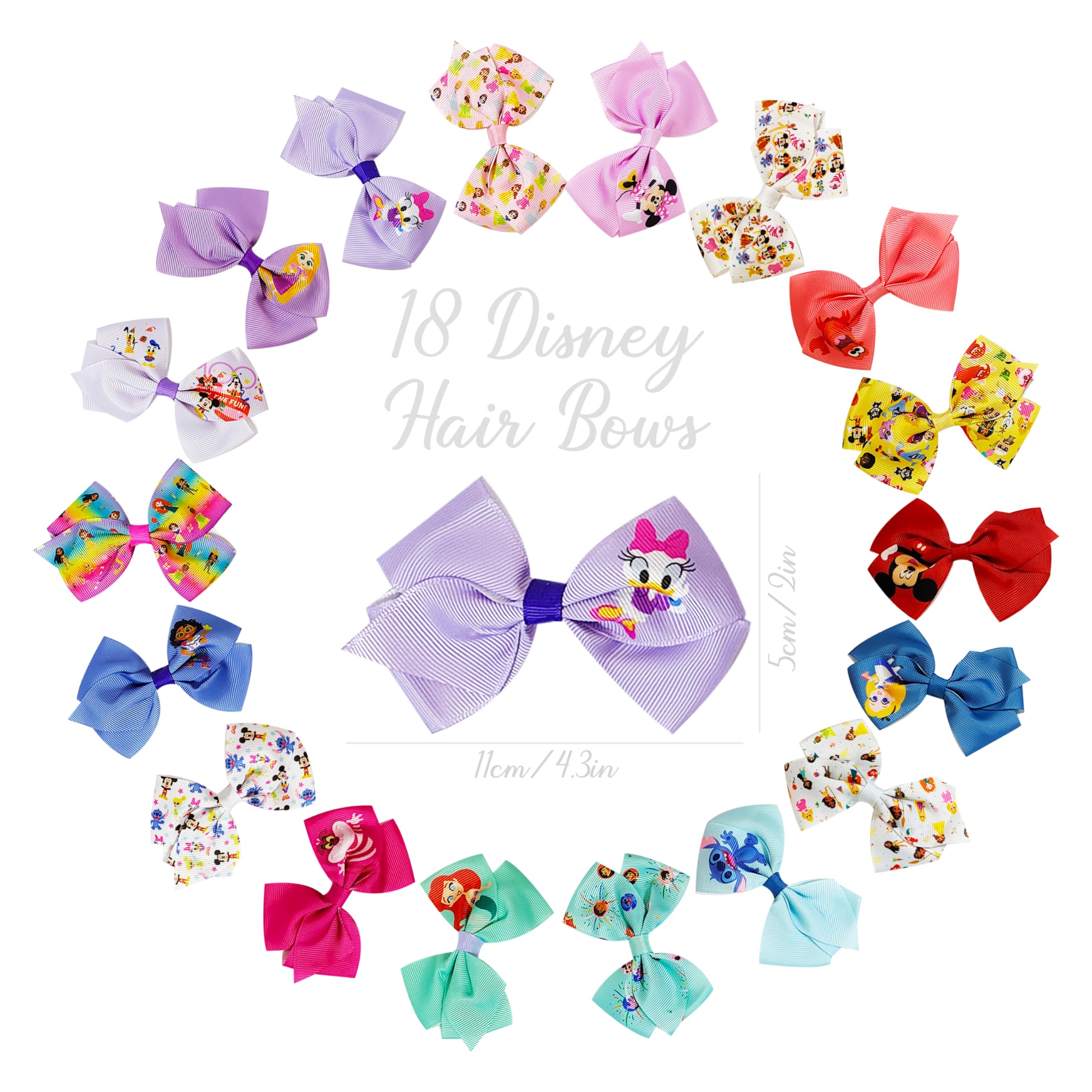 LUV HER: barrettes Disney personnages préférés, couleurs variées pour toutes les tenues.