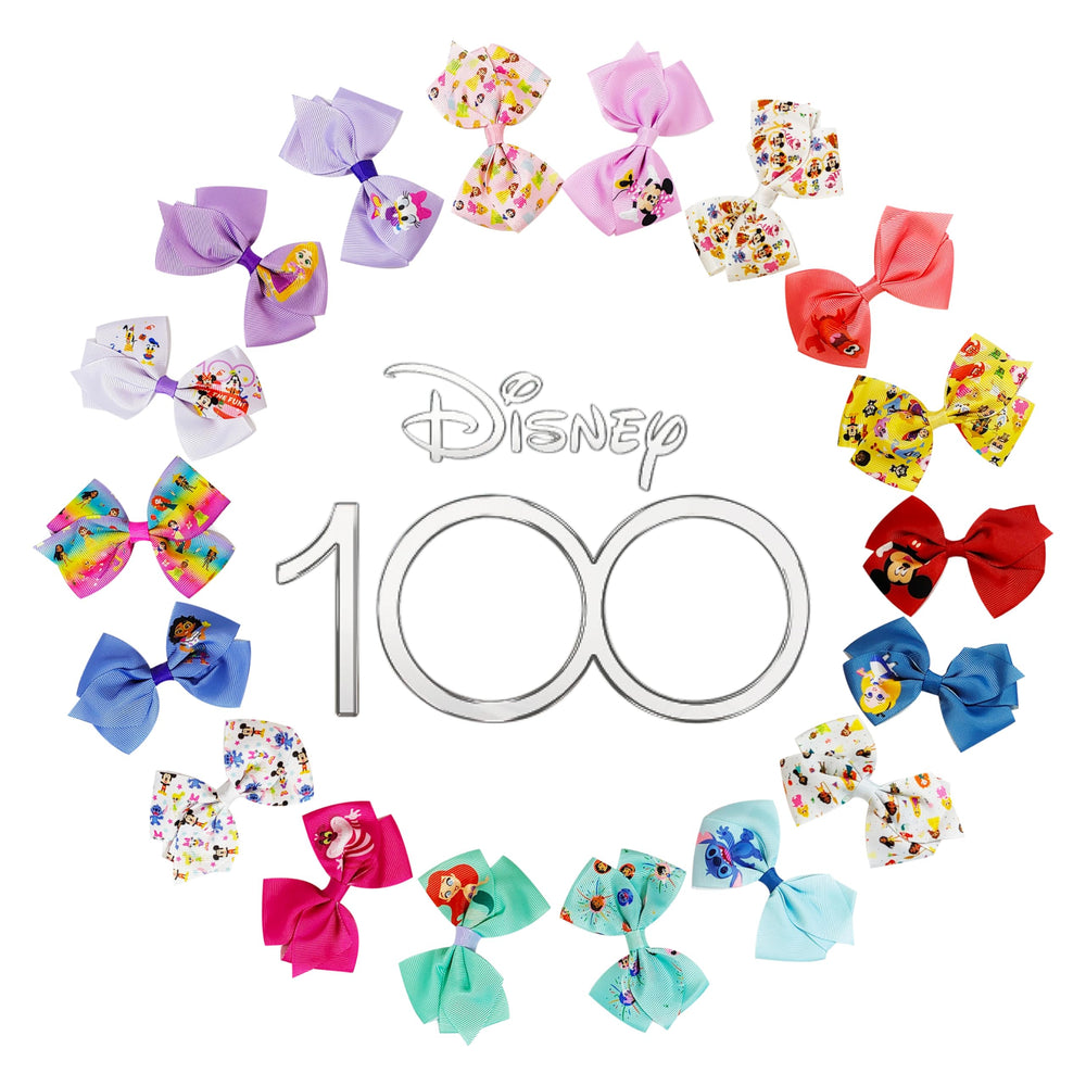 LUV HER: barrettes Disney 100e anniversaire, 18 pièces pour coiffures festives.