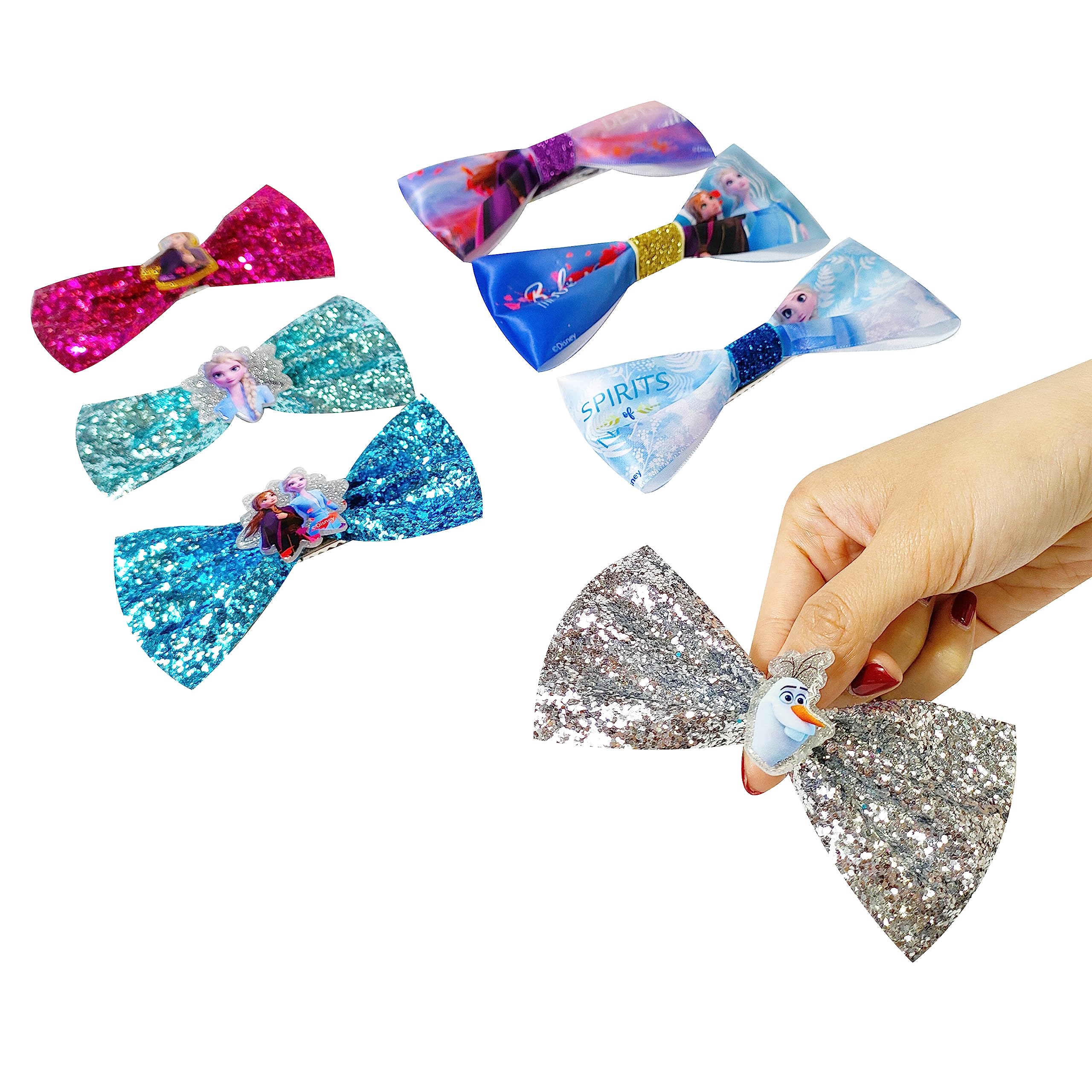 Luv Her Frozen 2 non-slip hair ties provide gentle hold during play.
