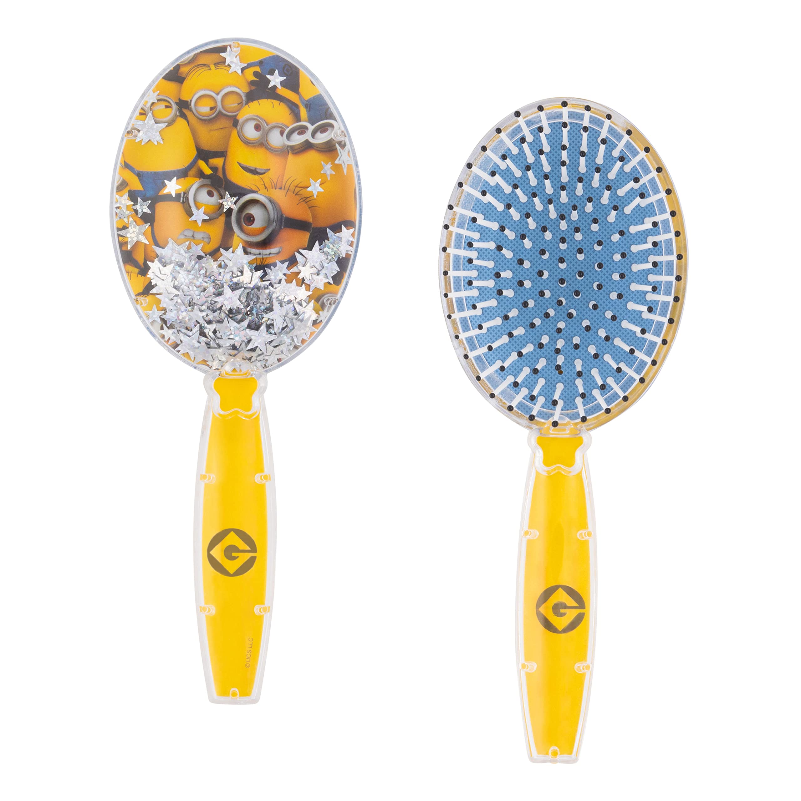 Brosse Minions Luv Her avec portrait et étoiles scintillantes pour un coiffage ludique et doux.