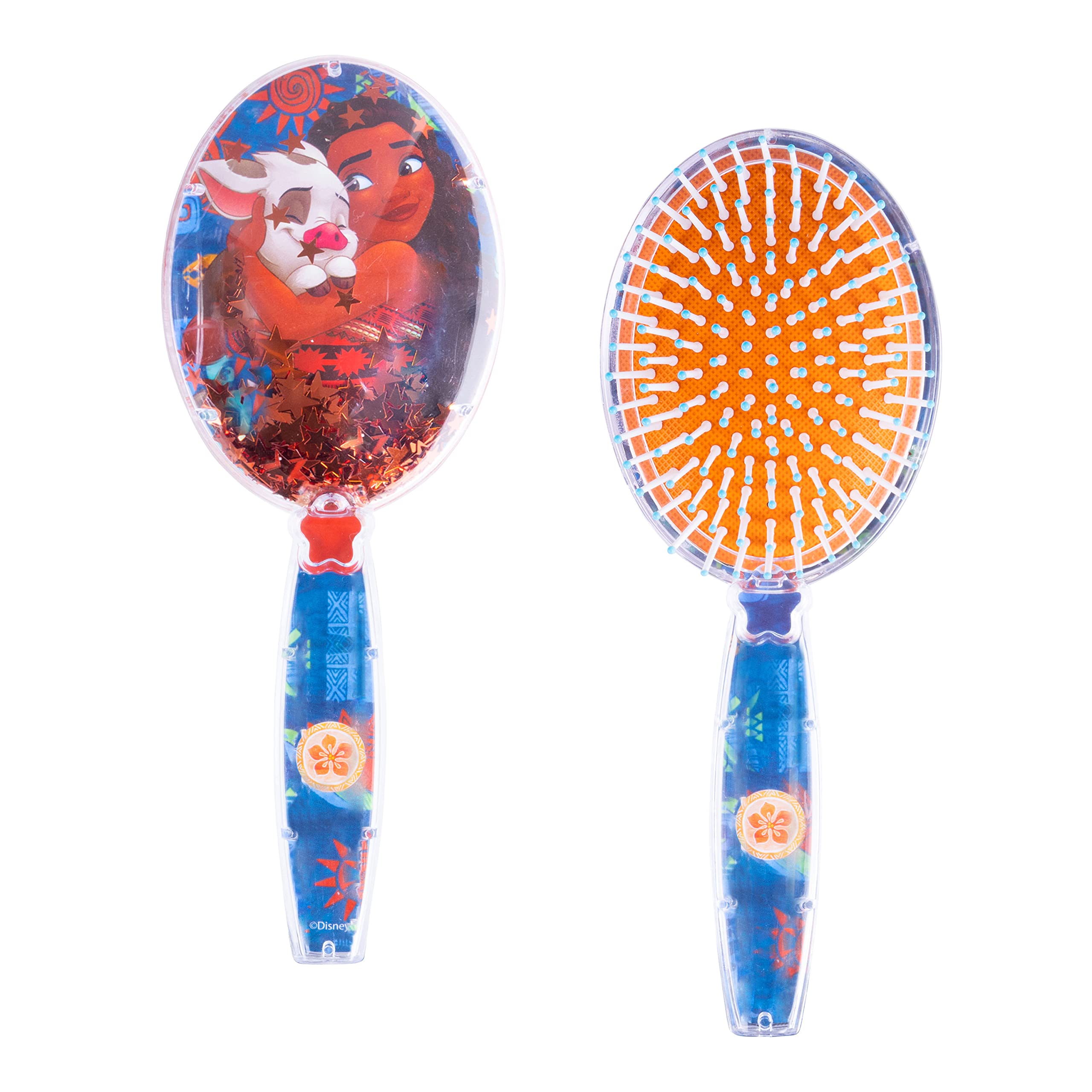 Luv Her Moana brosse cheveux avec étoiles et confettis, démêlage en douceur.