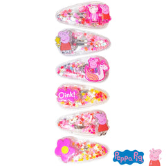 Charmes Peppa sur pinces LUV HER – détail mignon pour personnaliser les coiffures.