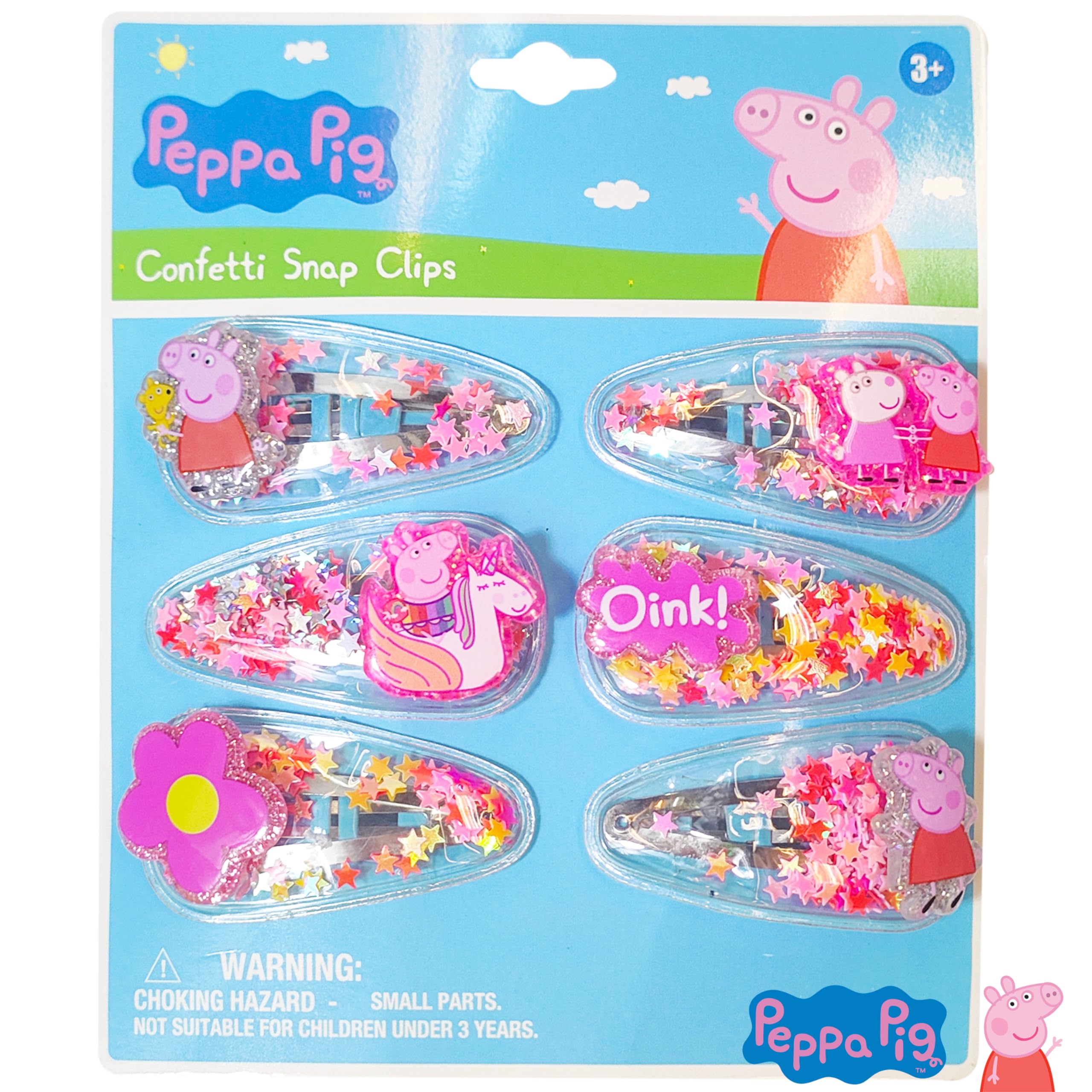 Pinces cheveux LUV HER Peppa Pig – ensemble 6 pièces pour un look ludique.