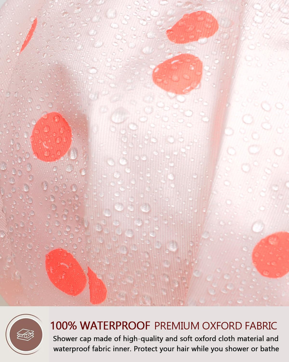 Capuchon douche ajustable Luvruitaky taille 21-235 pouces pour cheveux epais et bouclés.