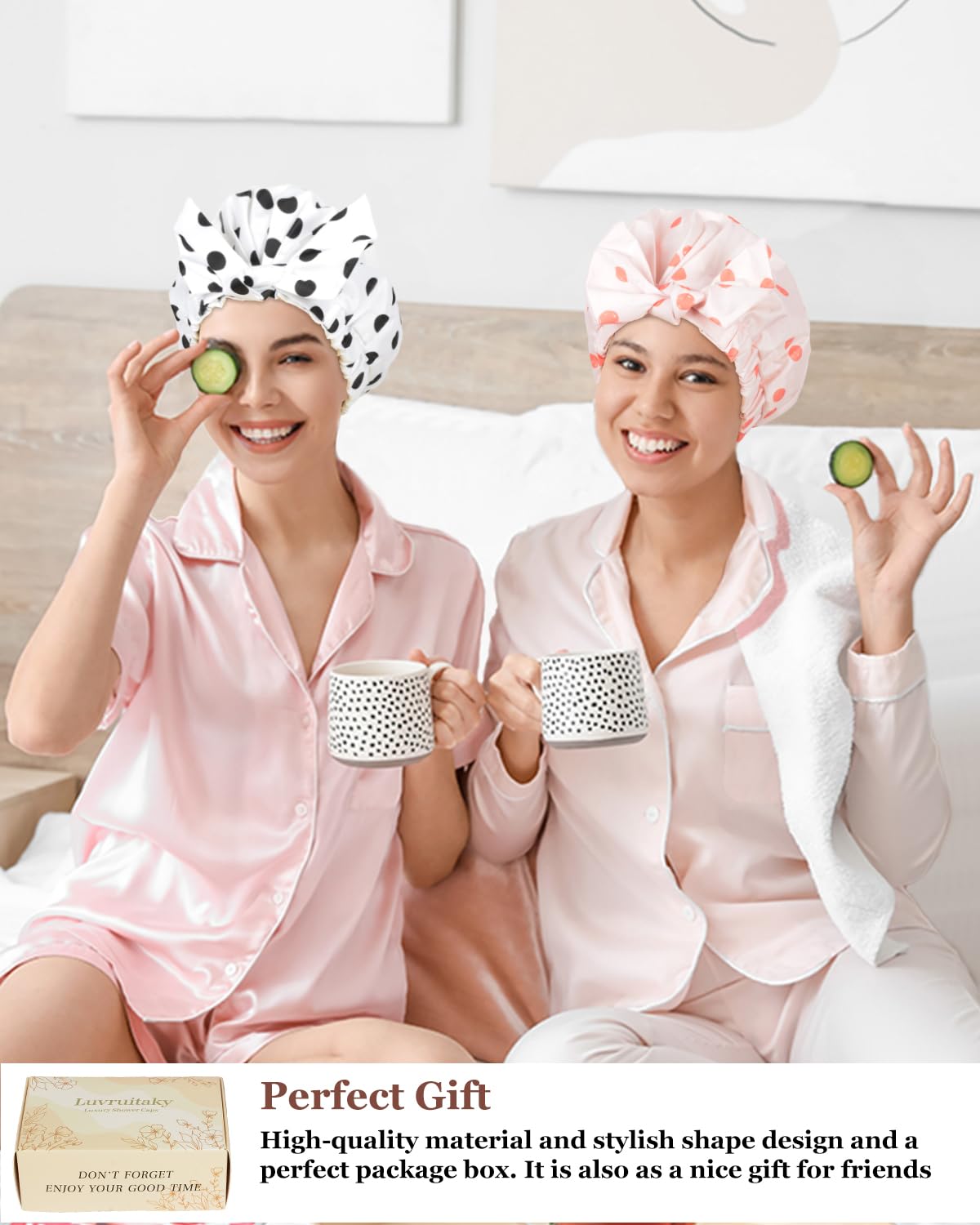 Capuchon douche Luvruitaky intérieur EVA, materiau durable et protection fiable.