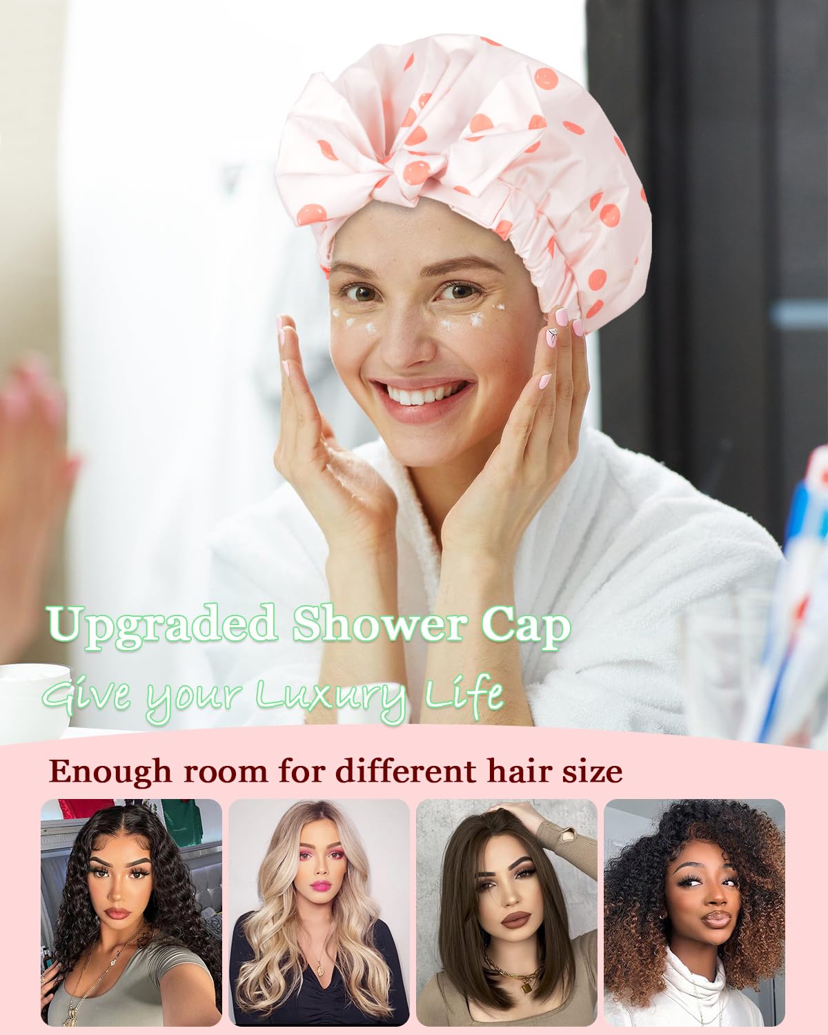 Capuchon douche Luvruitaky lavable, pratique a nettoyer et entretenir.