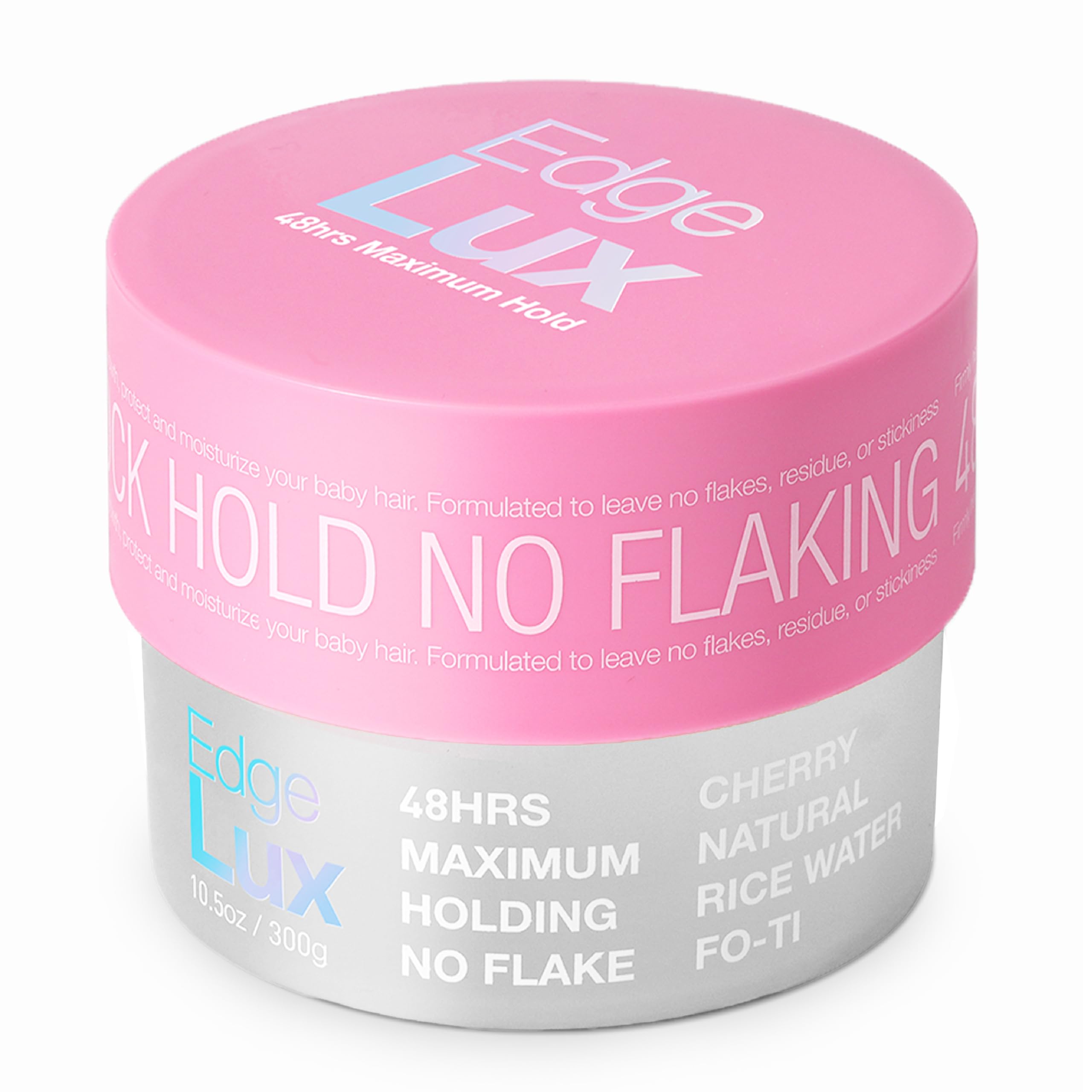 Lux Collection Edge Control Gel – bouteille illustrant une tenue longue et non gras
