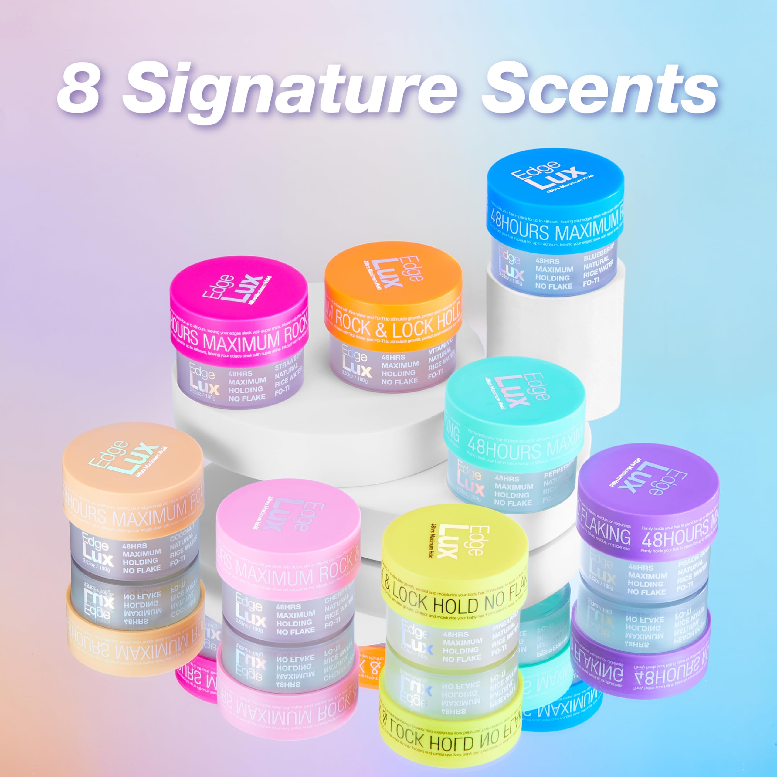 Lux Collection Edge Control Gel – eau de riz et ingrédients nourrissants pour les cheveux