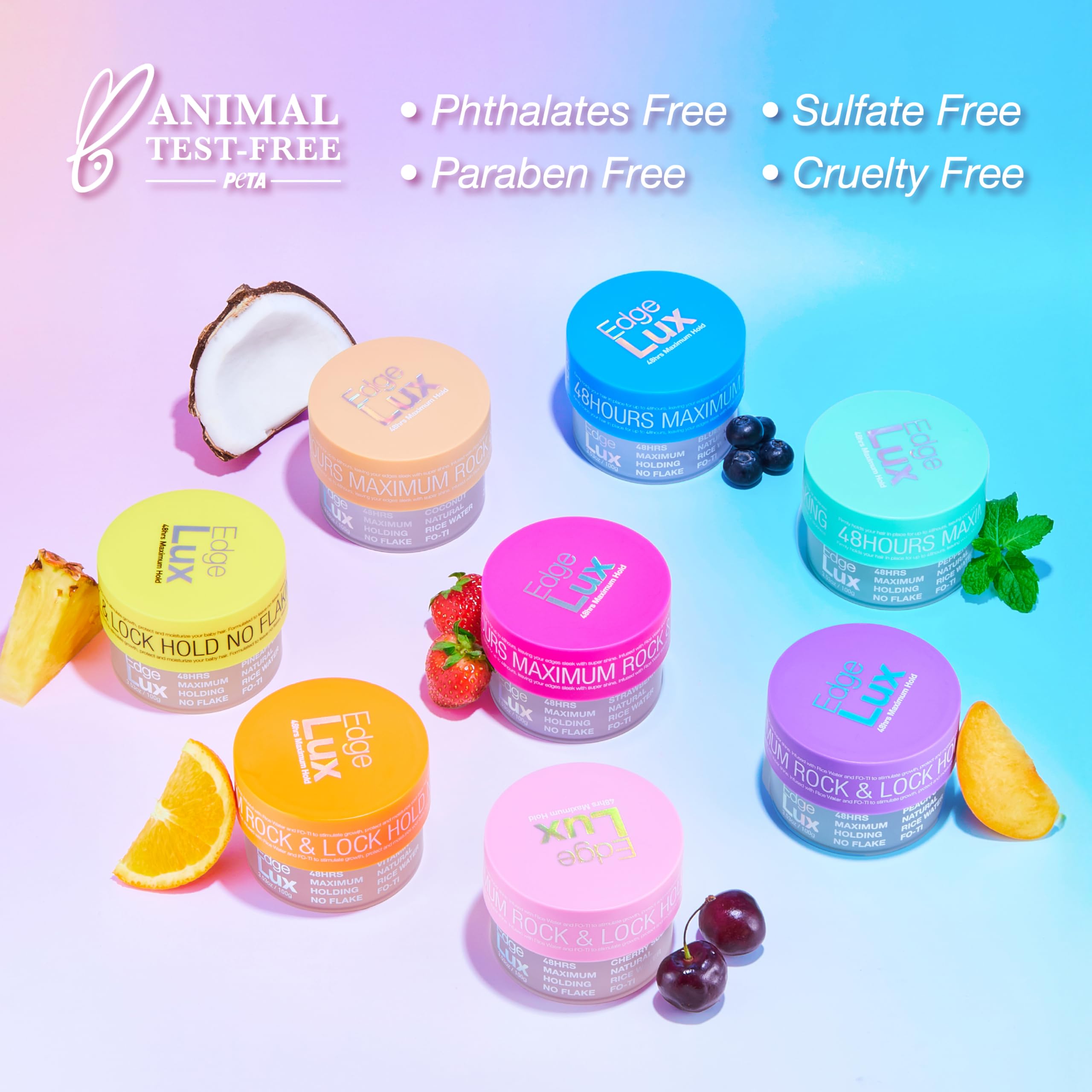 Lux Collection Edge Control Gel – formule naturelle sans paraben ni sulfate pour tous types de cheveux