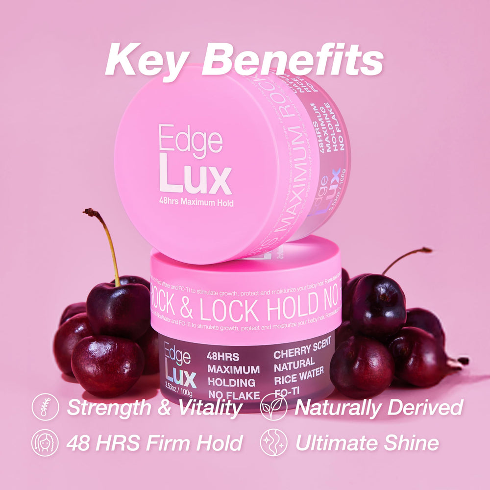 Lux Collection Edge Control Gel – texture lisse prête pour brosser et peigner sans résidu