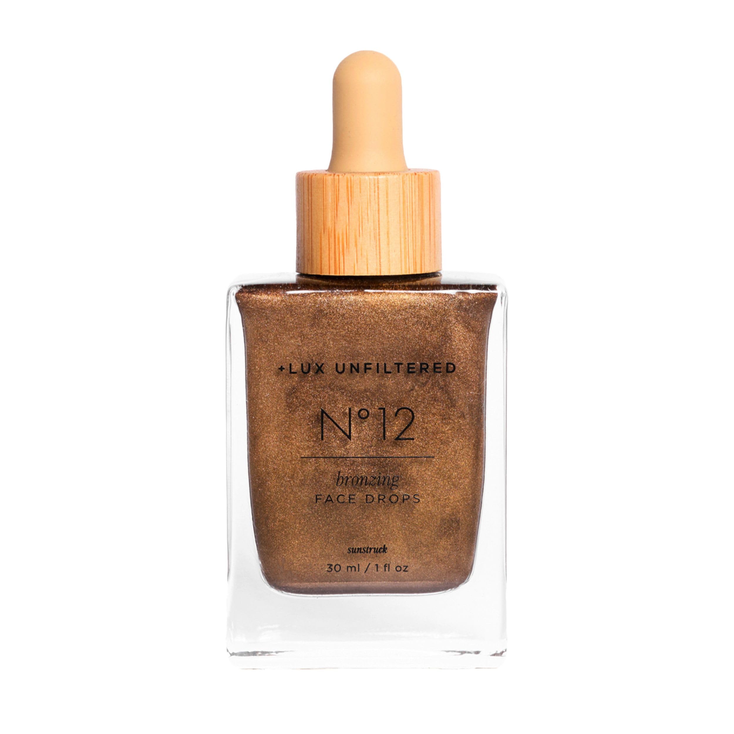 Lux Unfiltered N°12 Sunstruck gouttes-visage-bronzant: teinte naturelle et hydratation.