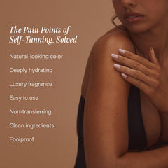 Application du bronzant Lux Unfiltered N°32 pour un glow uniforme.