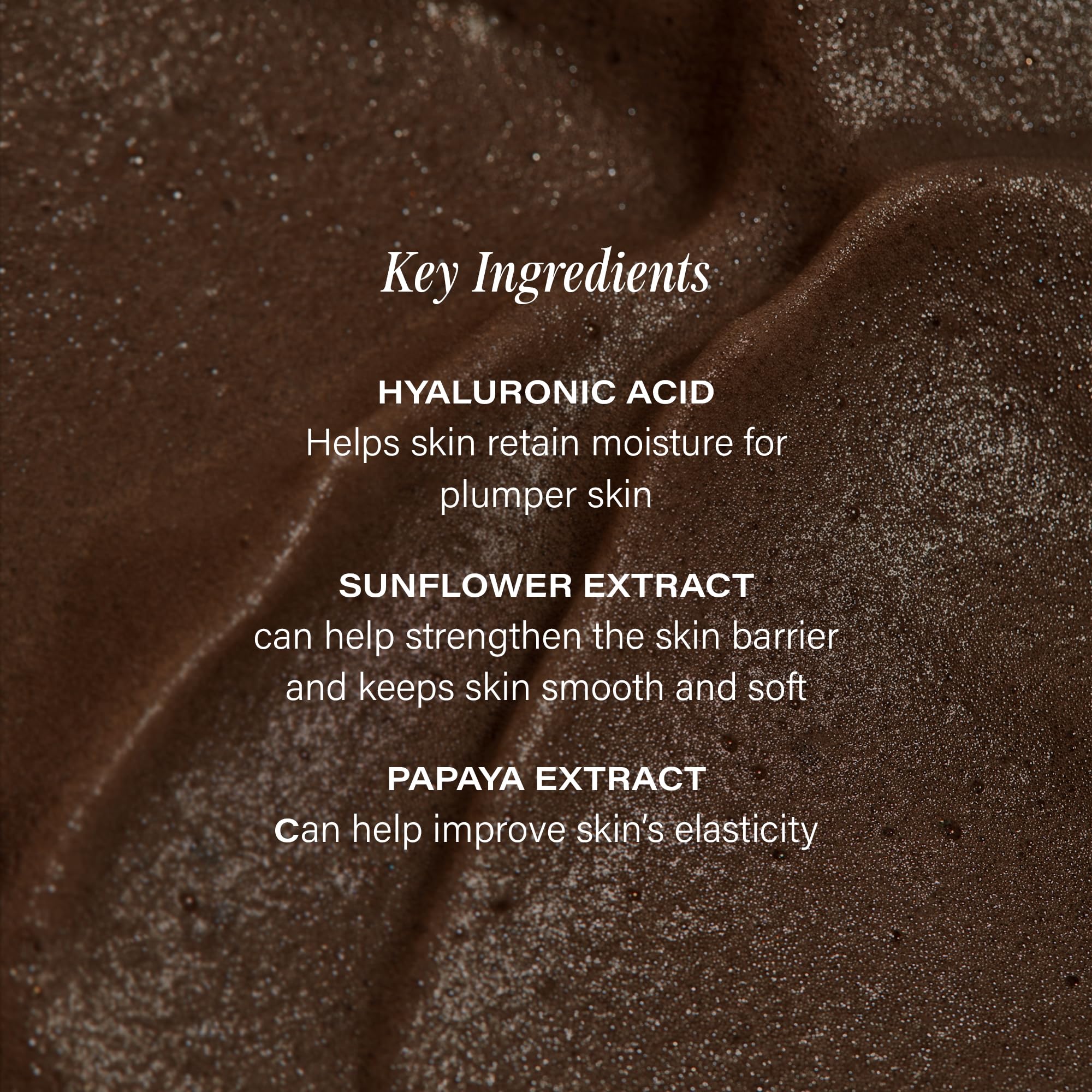 Ingrédients hydratants et actifs pour nourrir la peau lors de l’application.
