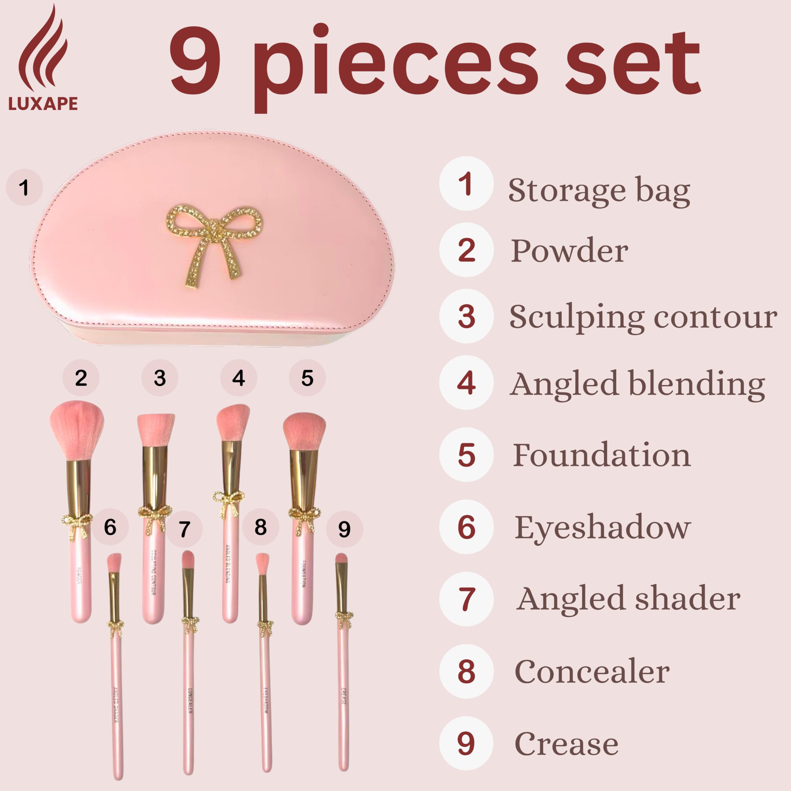 Kit Luxape maquillage, parfait pour débutants et voyages.