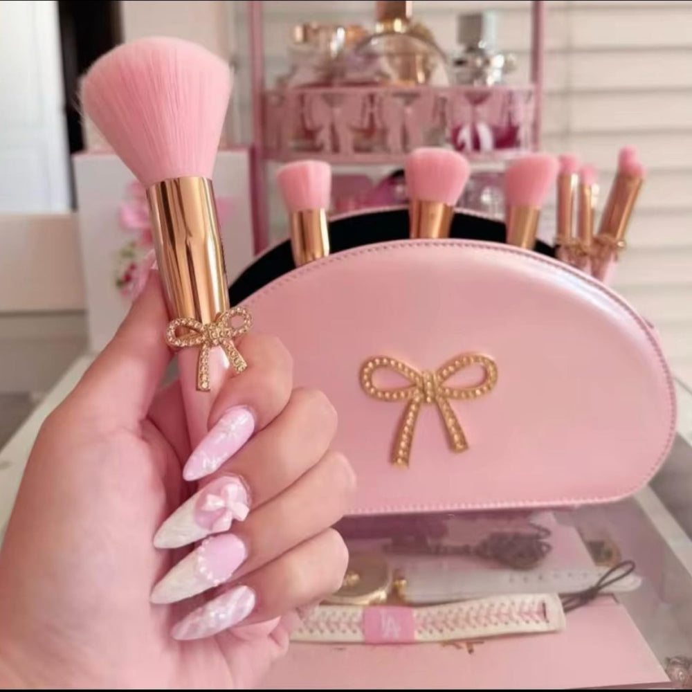 Ensemble Luxape pinceaux maquillage, 9 pièces pratiques et fiables.