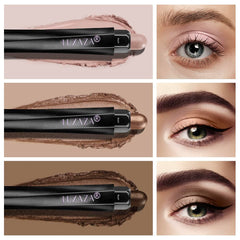 Luxaza crayon ombre nacré brun-or, éclat lumineux et tenue durable.