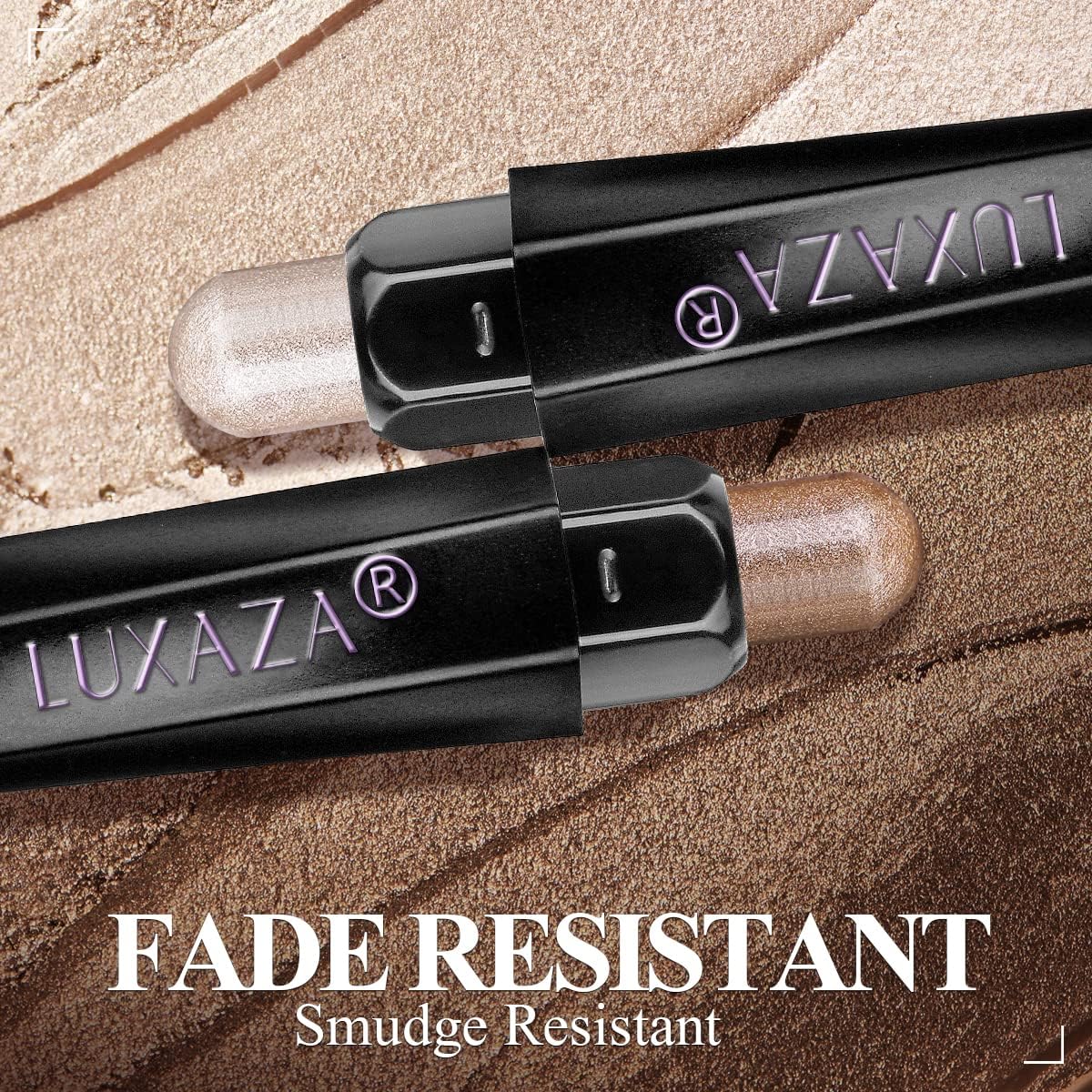 Luxaza crayon ombre paupiere platine metallique, allure fraiche quotidienne.