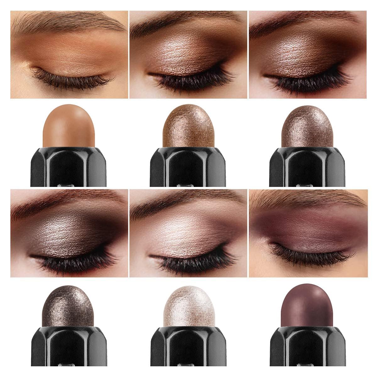 Teinte brun 2-en-1 des Ombre Sticks LUXAZA pour contour et fondu