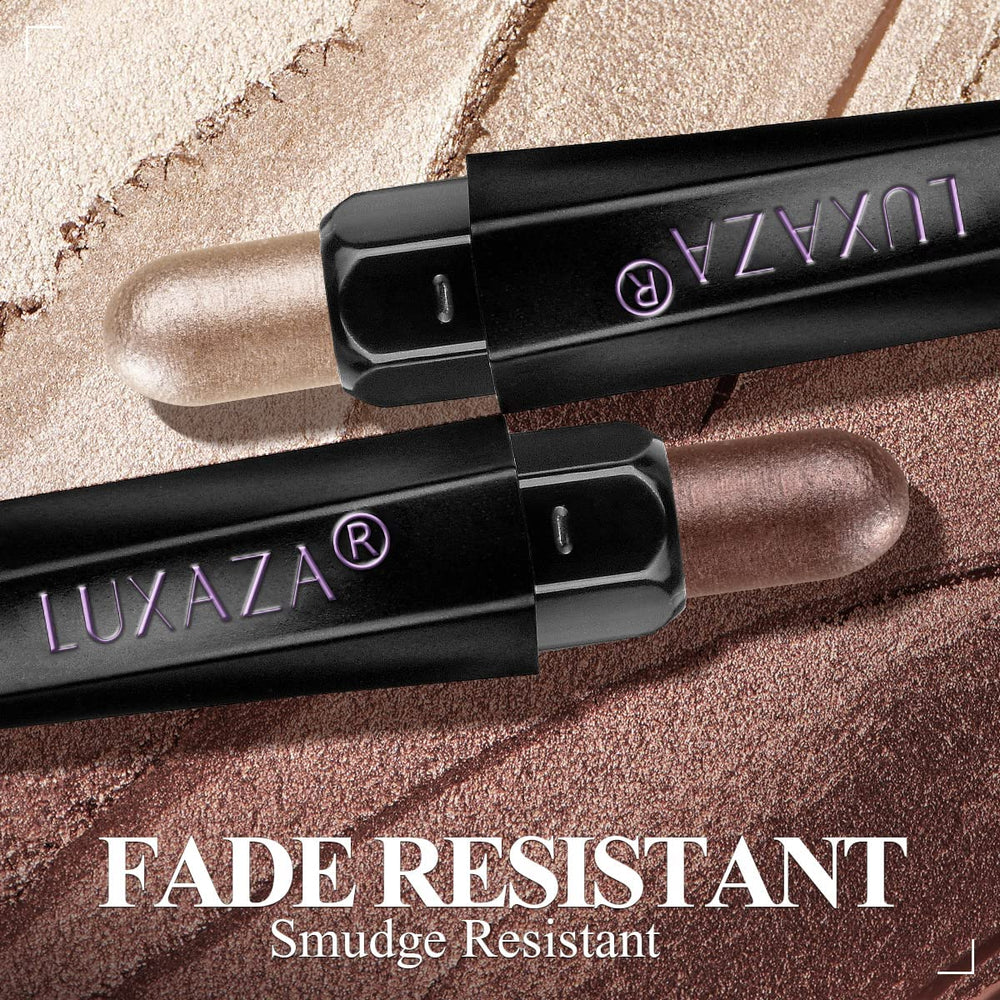 Luxaza ombre-stick texture crème satinée offre une application lisse et soyeuse.
