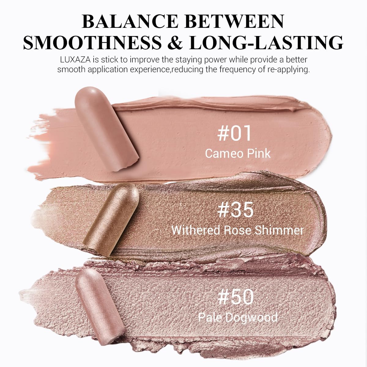 LUXAZA PRO crayon-yeux crème brun-matte, texture veloutée pour application facile.