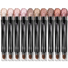 LUXAZA PRO crayons-ombre-baton neutre scintillant, glisse douce pour le quotidien.