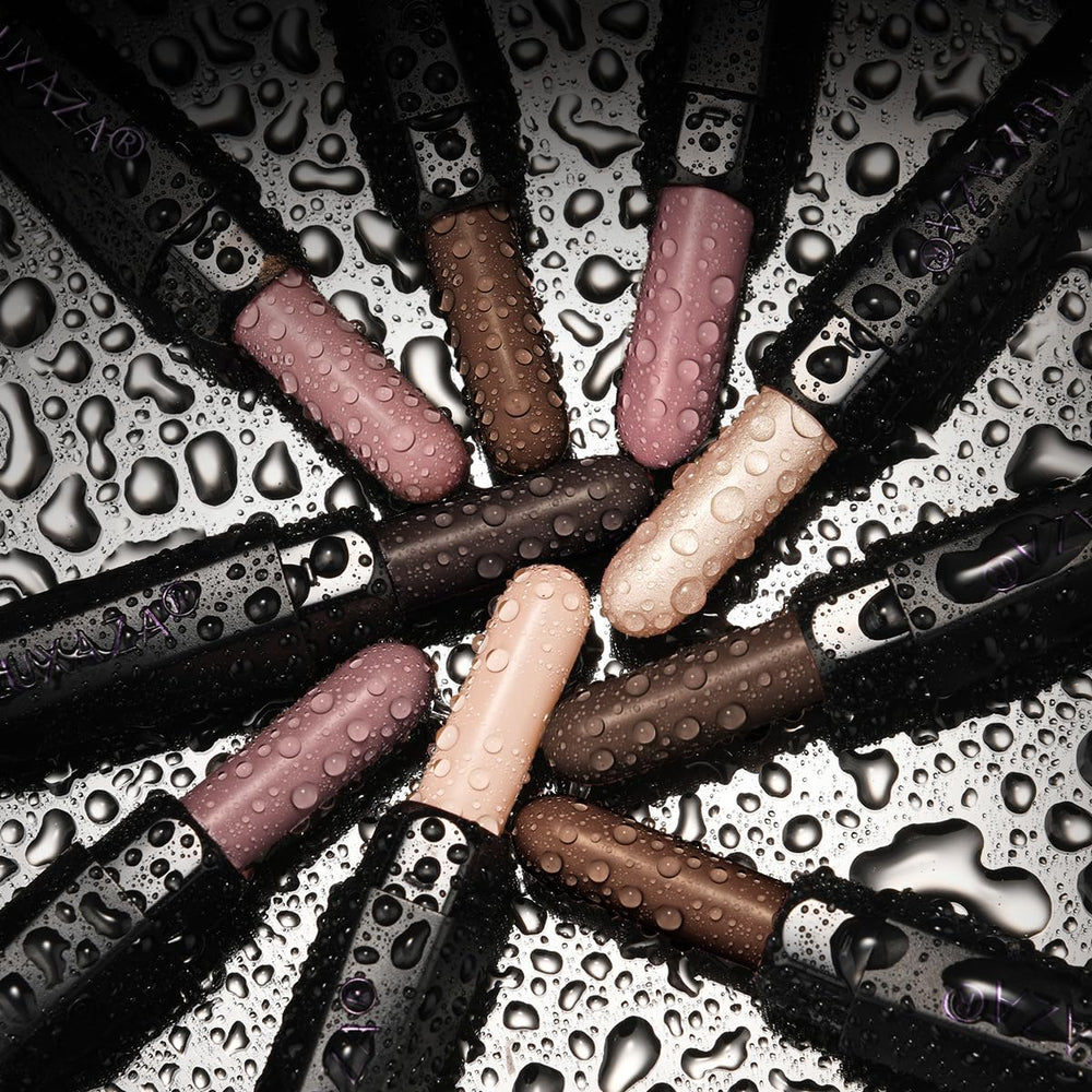 Close-up of Luxaza Pro eye makeup application showing smooth coverage