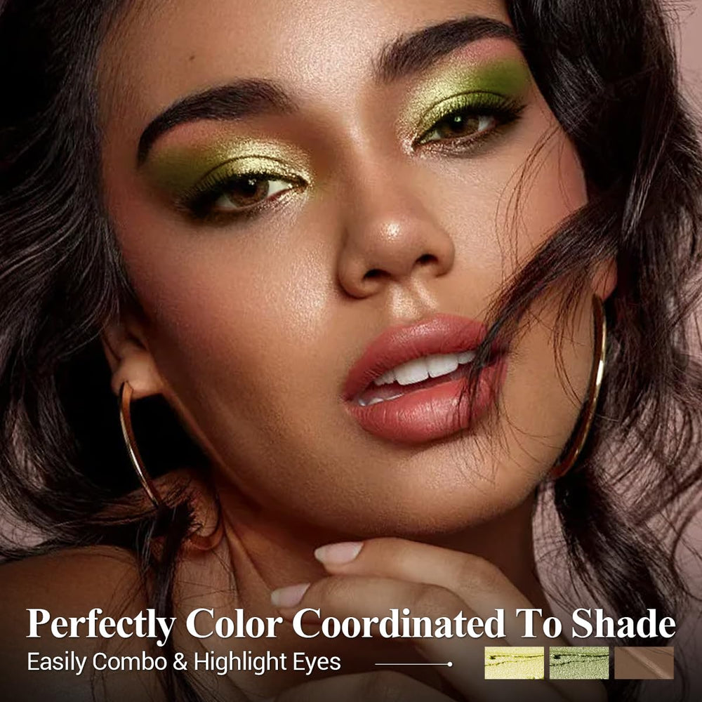 Ensemble ombre vert métallique FIREFLIES LIGHT, teintes coordonnées pour looks harmonieux.