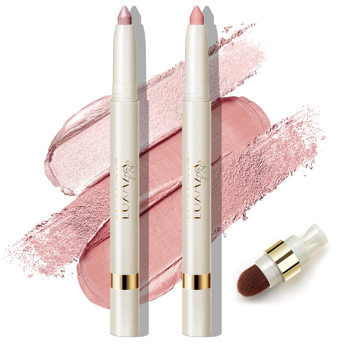 LUXAZA PRO ombre-stick crème avec pinceau intégré, application précise et fluide