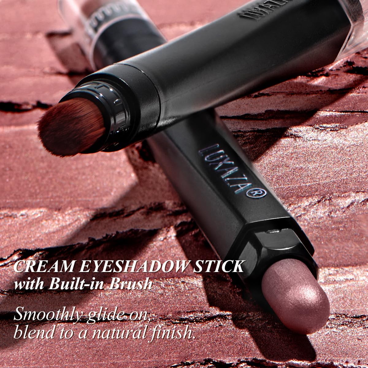 LUXAZA PRO pinceau intégré dans chaque crayon ombre pour faciliter le mélange