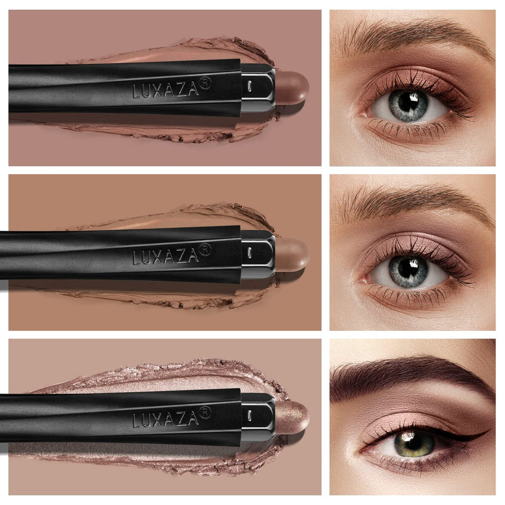 LUXAZA stick yeux rose brillant apporte lumiere et estompage facile.