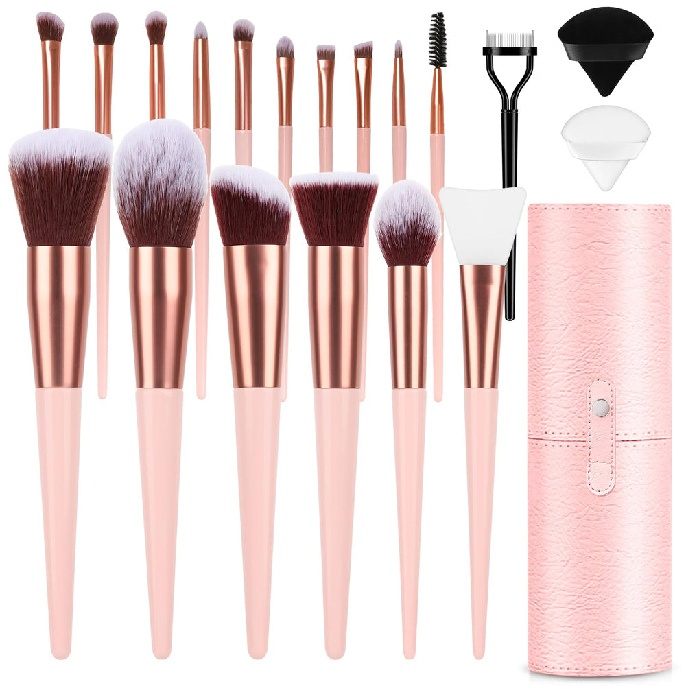 Kit de pinceaux LuxBru, ensemble complet pour un maquillage polyvalent et professionnel.
