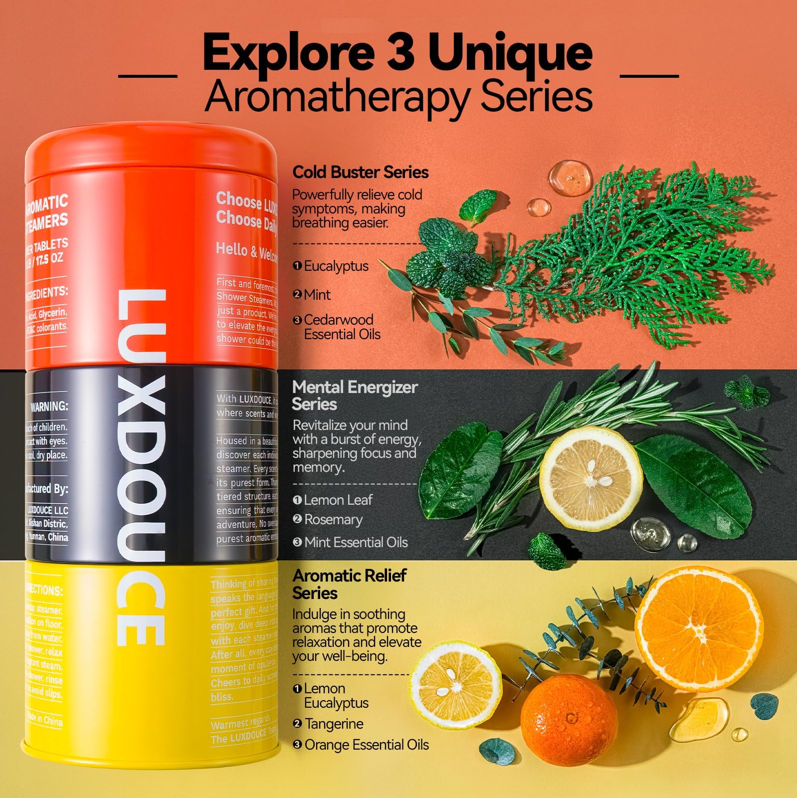 Luxdouce lot21 bombes-douche, ensemble spa à domicile pour revitalisation matinale.