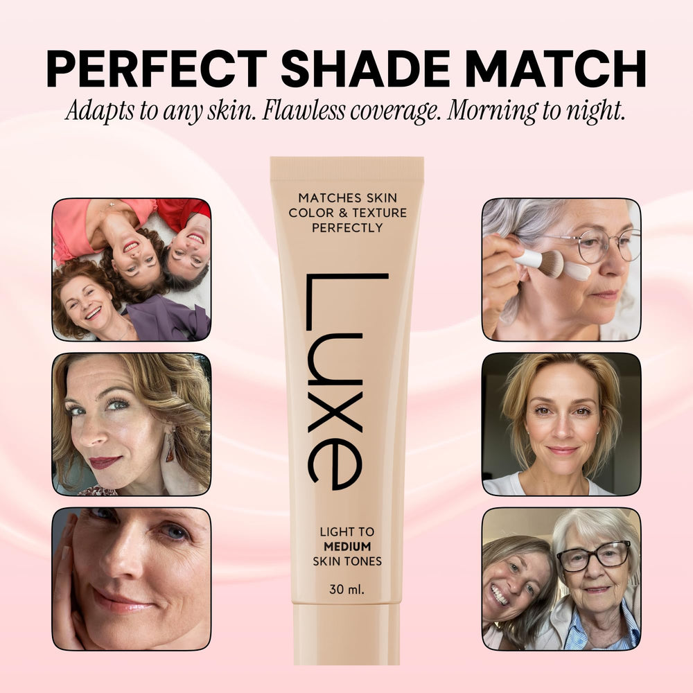 Application sur peau révélant la teinte idéale et naturelle du Luxe Research.