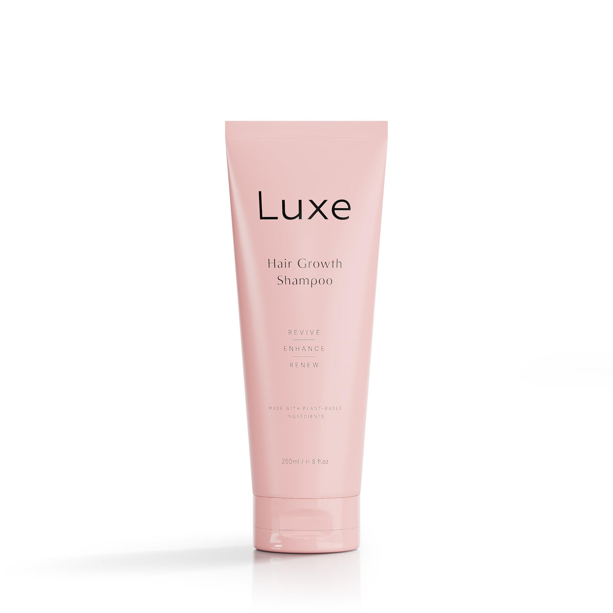 Shampoing Luxe Cosmetics – bouteille épurée pour le soin capillaire quotidien et croissance potentielle