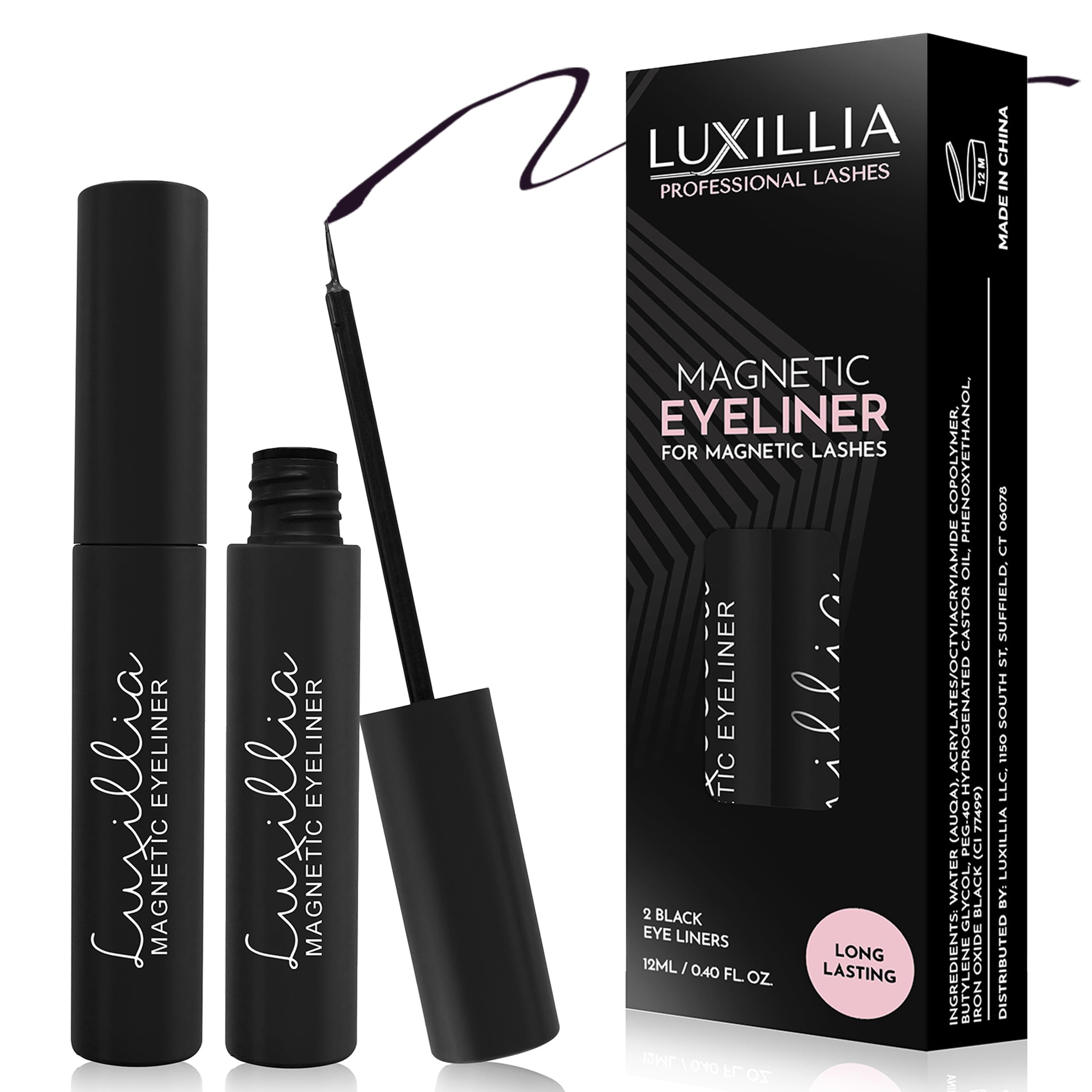 Luxillia Eyeliner Magnétique - bouteille noire pour une application précise et durable