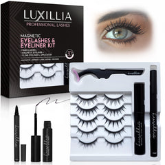 Luxillia kit cils magnetiques 8 pièces : ensemble complet pour un regard naturel et facile à poser