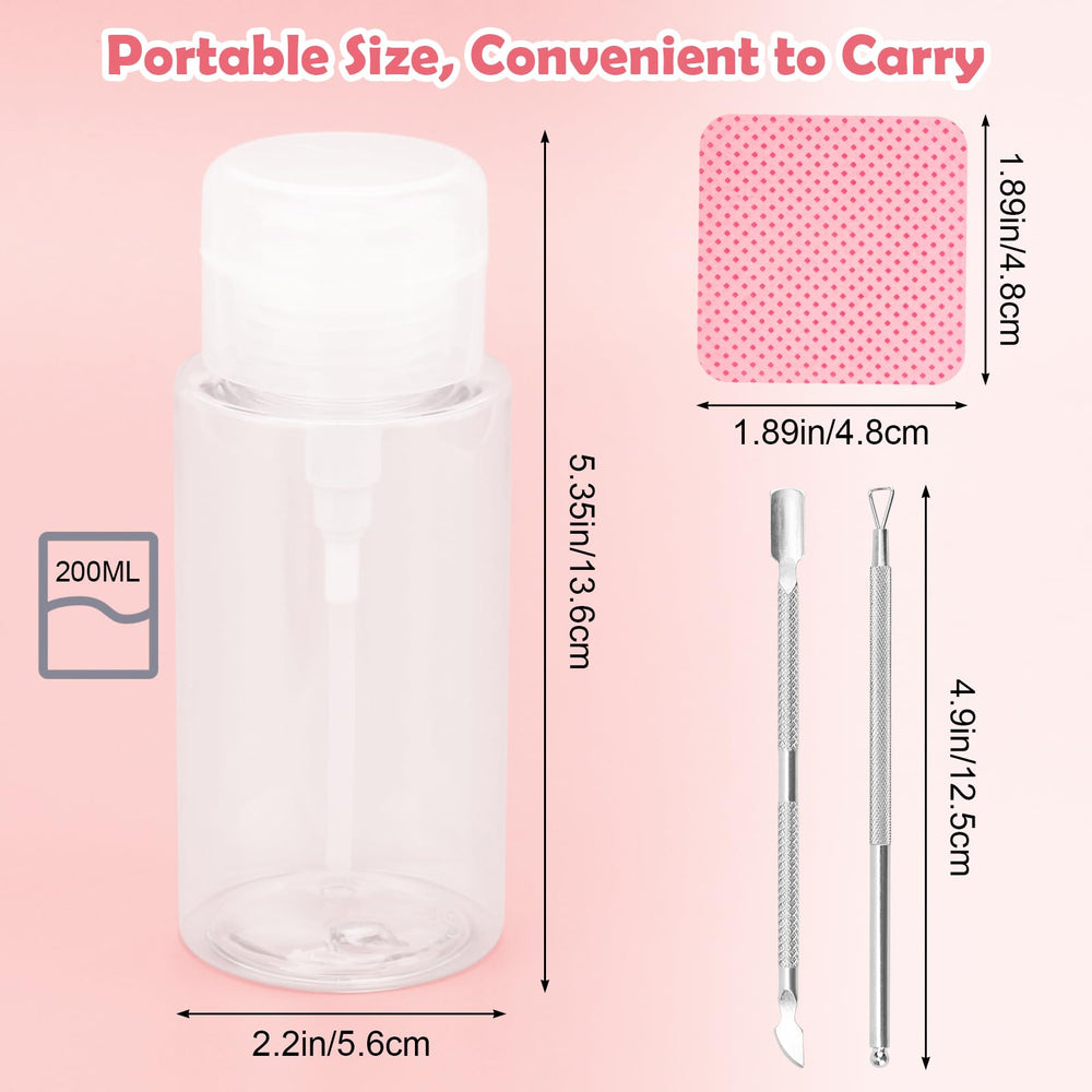 Luxiv bouteille-pompe-200ml transparente, pratique pour doser le démaquillant.