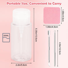 Luxiv bouteille-pompe-200ml transparente, pratique pour doser le démaquillant.